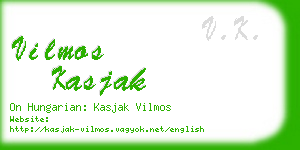 vilmos kasjak business card